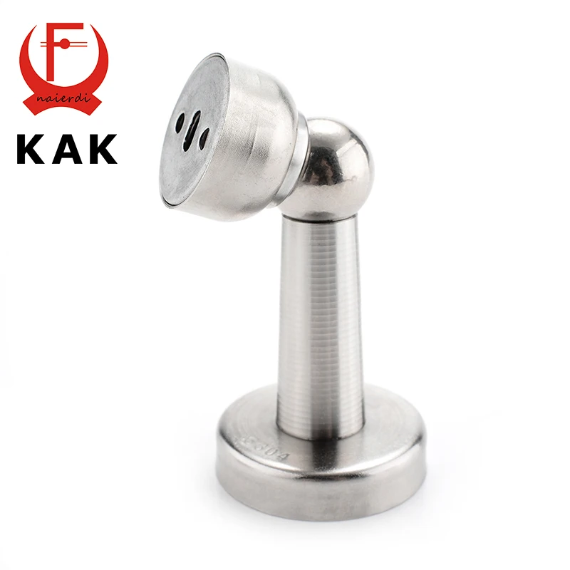 Image NED Thicknessed Stainless Steel Magnetic Sliver Door Stop Stopper Holder Catch Floor Fitting With Screws For  Family Home Etc