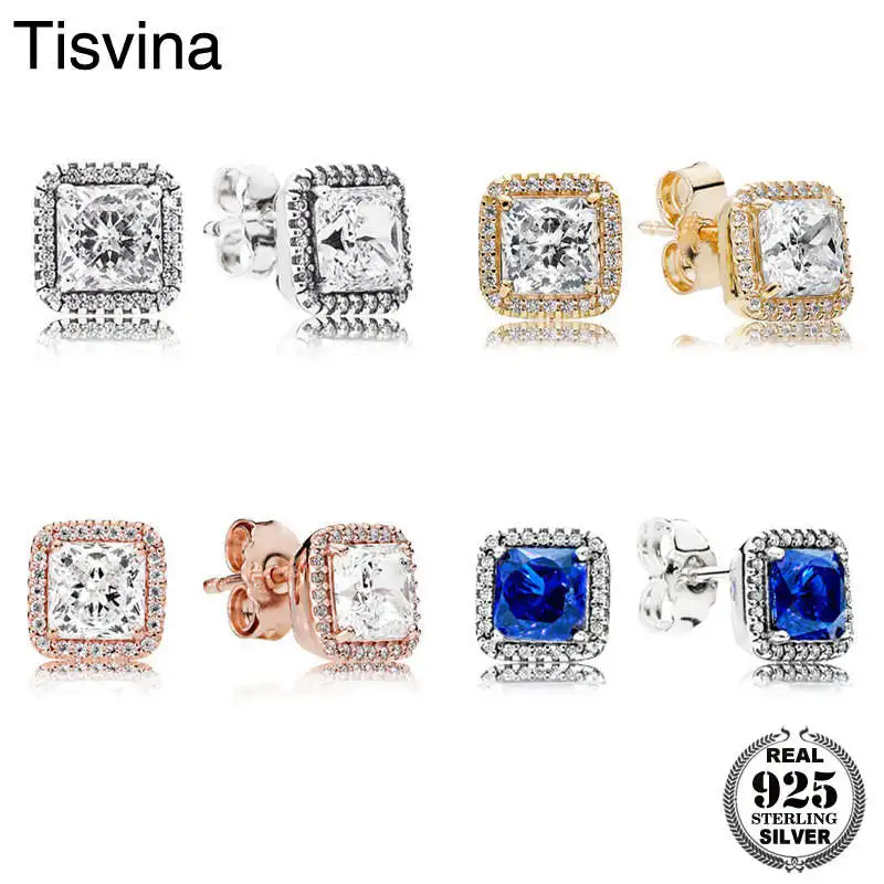 100% 925 Sterling Silver Timeless Elegance Stud Earrings for Women Jewelry Clear Zircon Crystal Rose Gold Female Gift Wholesale
100% 925 Sterling Silver Timeless Elegance Stud Earrings for Women Jewelry Clear Zircon Crystal Rose Gold Female Gift Wholesale