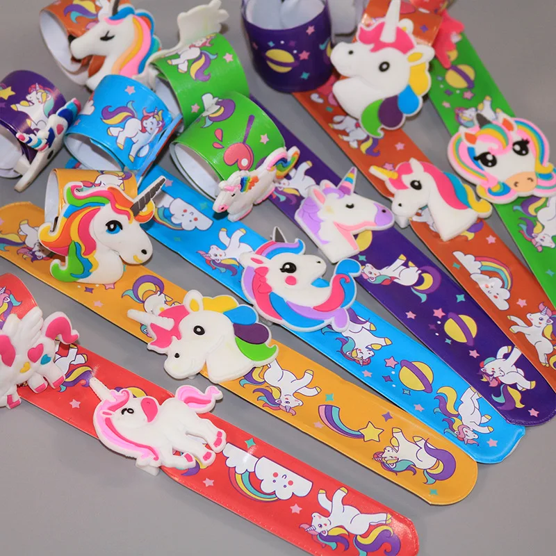 1pcs/lot Assorted Cartoon Unicorn Slap Bracelets Bangle Kids Event Party Favors Supplies Boy Girl Birthday Party Toys Decoration
1pcs/lot Assorted Cartoon Unicorn Slap Bracelets Bangle Kids Event Party Favors Supplies Boy Girl Birthday Party Toys Decoration