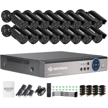 DEFEWAY 1200TVL 720P HD Outdoor CCTV Security Camera System 1080N Home Video Surveillance DVR Kit 16 CH 1080P HDMI Output
DEFEWAY 1200TVL 720P HD Outdoor CCTV Security Camera System 1080N Home Video Surveillance DVR Kit 16 CH 1080P HDMI Output