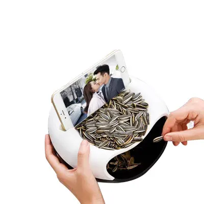 Round Snacks Storage Box Convenient Double Layers Sunflower Seeds fruit Organizer With Phone Holder
Round Snacks Storage Box Convenient Double Layers Sunflower Seeds fruit Organizer With Phone Holder