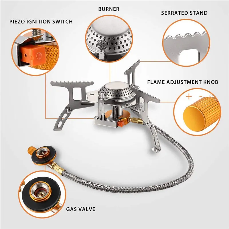 Camping Stove Ultralight Foldable Backpack Stove Windproof Outdoor Portable Small Camping Gas Stove for Outdoor Camping
Camping Stove Ultralight Foldable Backpack Stove Windproof Outdoor Portable Small Camping Gas Stove for Outdoor Camping