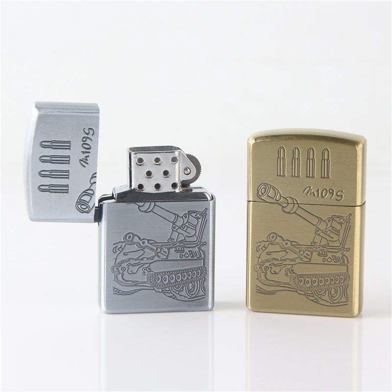 Cigarette Accessories Simple fashion Butane gas metal lighter Tanks graphic grinding wheel Windproof lighters
Cigarette Accessories Simple fashion Butane gas metal lighter Tanks graphic grinding wheel Windproof lighters