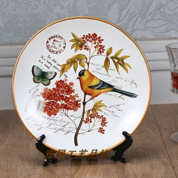 European ceramic ornaments set plate decorative plate American country garden living room wine cabinet wall decoration hanging p
European ceramic ornaments set plate decorative plate American country garden living room wine cabinet wall decoration hanging p