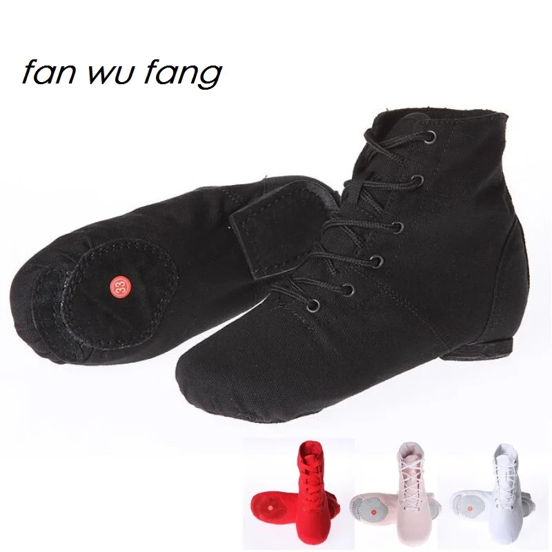 Fan wu fang/2017 г. Новое поступление 4 цвета парусиновая обувь для джаза с мягкой