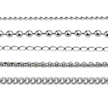 5M/lot Stainless Steel Chain necklace Keychain For jewelry Making DIY Bracelet Jewelry findings Accessories mixed Shape
5M/lot Stainless Steel Chain necklace Keychain For jewelry Making DIY Bracelet Jewelry findings Accessories mixed Shape