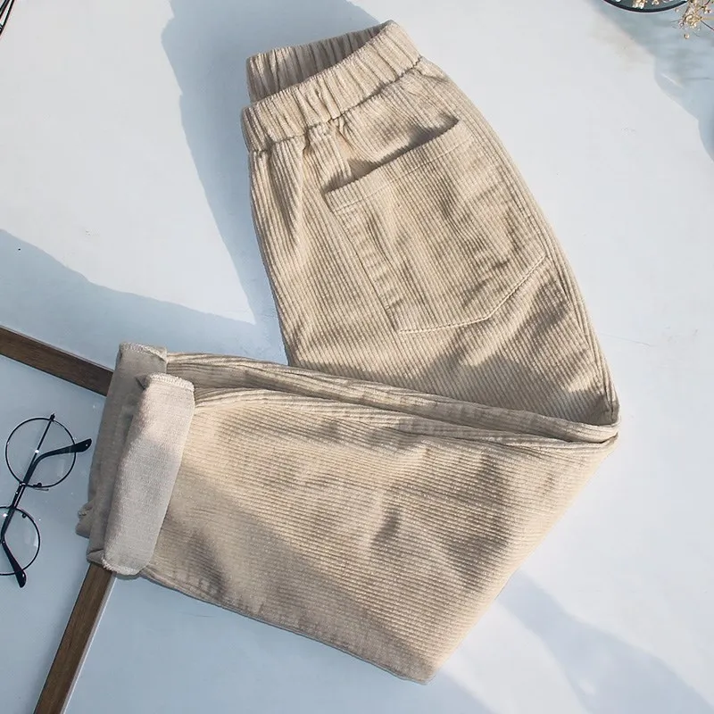 2019 new Corduroy knit wide leg pants female spring autumn high waist loose drape straight casual Harem pants woman trousers
2019 new Corduroy knit wide leg pants female spring autumn high waist loose drape straight casual Harem pants woman trousers
