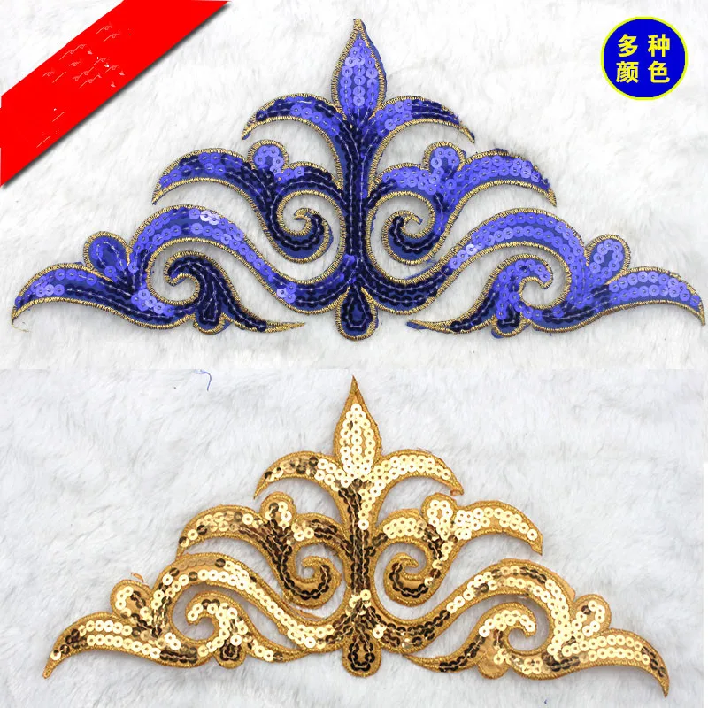 2Pcs Gold Sequins Applique Clothing Embroidery Patch Fabric Sticker Iron On Patch Craft Sewing Repair Embroidered 29X13cm BD0539
2Pcs Gold Sequins Applique Clothing Embroidery Patch Fabric Sticker Iron On Patch Craft Sewing Repair Embroidered 29X13cm BD0539