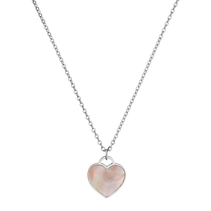 Mavis Hare Light Pink Real Seashell Heart Necklace Stainless steel 2cm Heart Shape Pendant with 45+5cm Link Chain as Women Gift
Mavis Hare Light Pink Real Seashell Heart Necklace Stainless steel 2cm Heart Shape Pendant with 45+5cm Link Chain as Women Gift