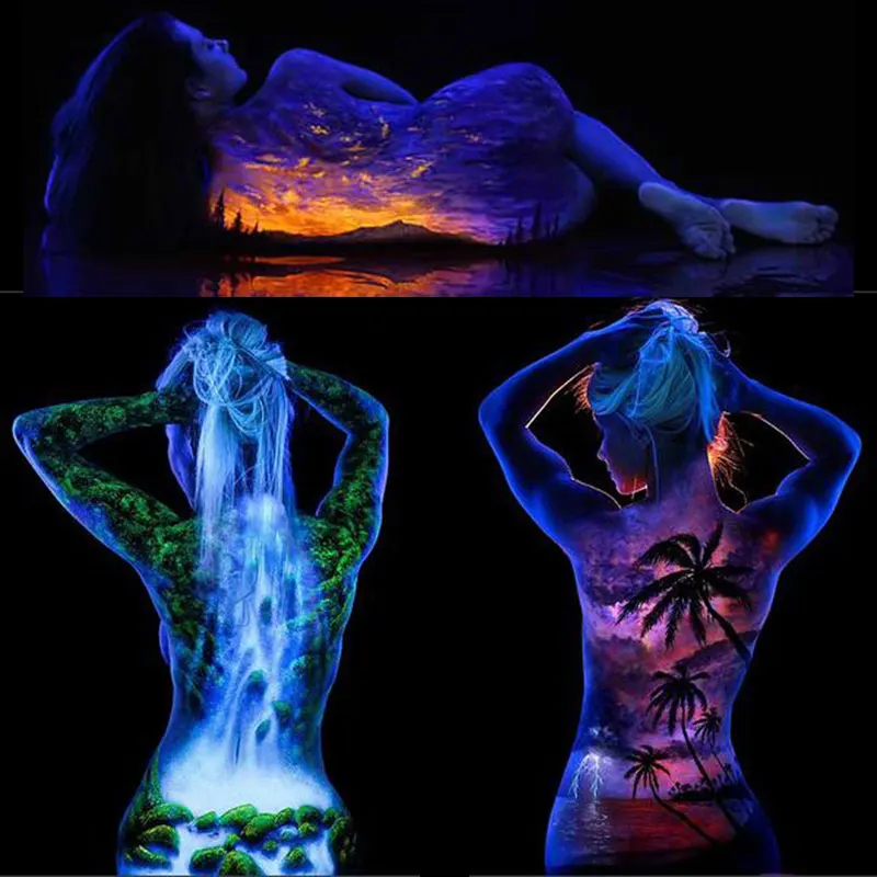 NEW 9 Colors Neon Fluorescent Body Paint Grow In The Dark Face Painting Luminous Acrylic Paints Art for Halloween
NEW 9 Colors Neon Fluorescent Body Paint Grow In The Dark Face Painting Luminous Acrylic Paints Art for Halloween
