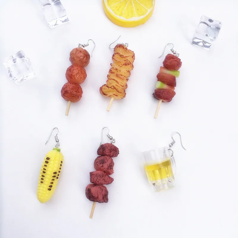 Summer Funny Exaggerated Barbecue Beer Asymmetry Dangle Drop Earrings Cool Handmade Resin Food Earrings for Woman Jewelry Gift
Summer Funny Exaggerated Barbecue Beer Asymmetry Dangle Drop Earrings Cool Handmade Resin Food Earrings for Woman Jewelry Gift