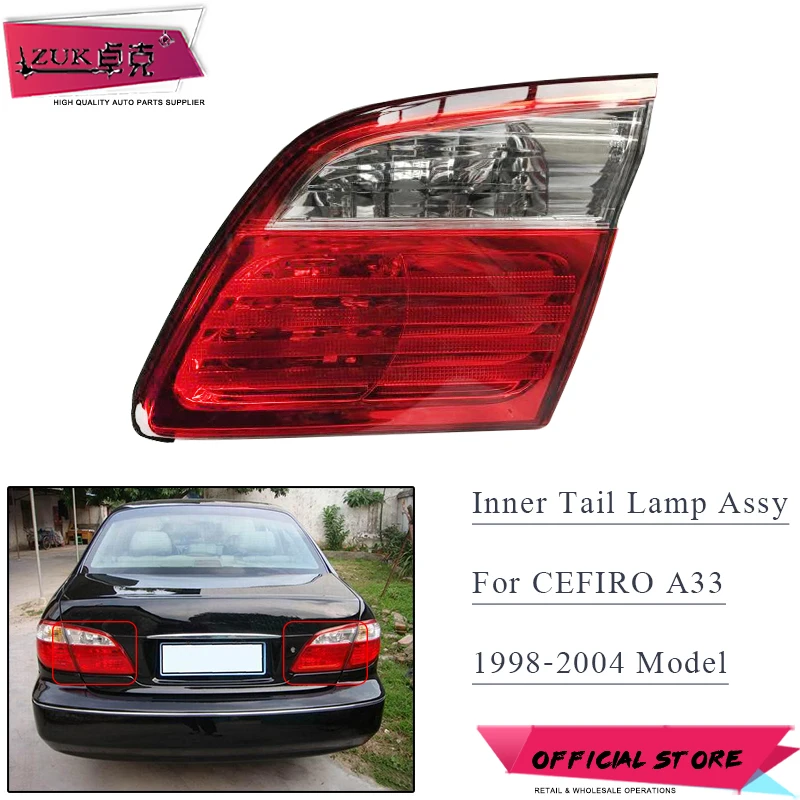 ZUK Inner Rear Brake Light Outside Tail Light Tail Lamp For NISSAN CEFIRO MAXIMA A33 1998 1999 2000 2001 2002 2003 2004
ZUK Inner Rear Brake Light Outside Tail Light Tail Lamp For NISSAN CEFIRO MAXIMA A33 1998 1999 2000 2001 2002 2003 2004