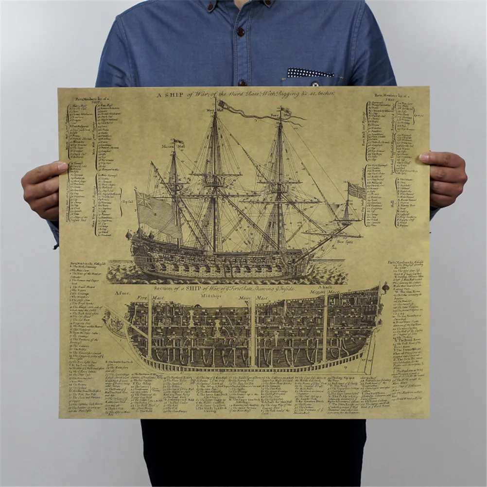 New Great Maritime Era Ancient Warship Design Drawings Vintage Posters Kraft Paper Posters Wall Stickers Mural Decoration
New Great Maritime Era Ancient Warship Design Drawings Vintage Posters Kraft Paper Posters Wall Stickers Mural Decoration
