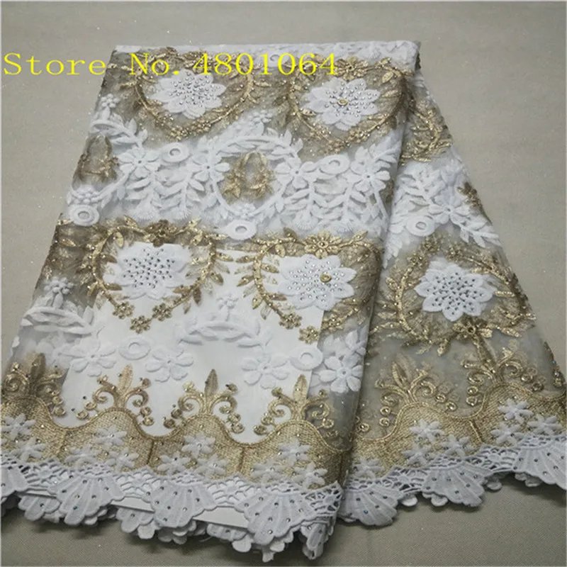 Latest Design African Lace Fabric 2019 High Quality Nigerian White French Guipure Cord Lace fabric With Stone For Wedding
Latest Design African Lace Fabric 2019 High Quality Nigerian White French Guipure Cord Lace fabric With Stone For Wedding