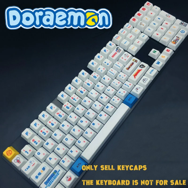112Key Japanese PBT Doraemon Heat Sublimation Keycap Personality Game Mechanical Keyboard Keycaps For Gauss IKBC Skua Cherries
112Key Japanese PBT Doraemon Heat Sublimation Keycap Personality Game Mechanical Keyboard Keycaps For Gauss IKBC Skua Cherries