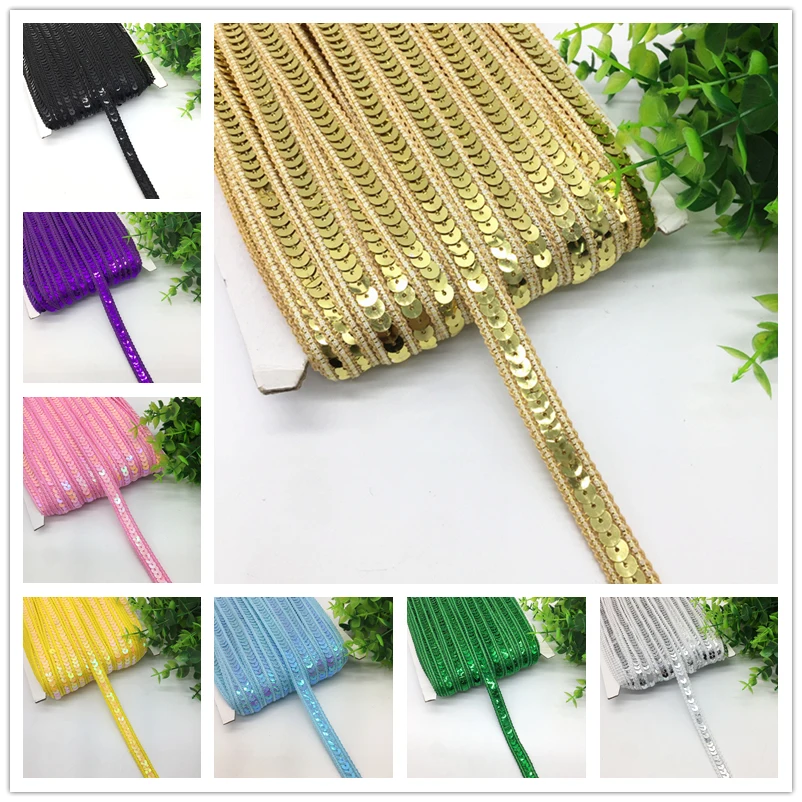 3 yards 13mm Sequins Ribbon Lace Trim Sequin Fabric For Dress Clothes Headdress Bridal Sewing Accessories DIY
3 yards 13mm Sequins Ribbon Lace Trim Sequin Fabric For Dress Clothes Headdress Bridal Sewing Accessories DIY
