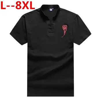 Plus 10XL 8XL 6XL T-Shirt Men Cotton T Shirt short Sleeve tshirt Men Solid Color T-shirts tops&tees Mandarin Collar short Shirt
Plus 10XL 8XL 6XL T-Shirt Men Cotton T Shirt short Sleeve tshirt Men Solid Color T-shirts tops&tees Mandarin Collar short Shirt