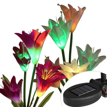 2PCS Lily Flower LED Solar Lamp Outdoor Waterproof LED Solar Powered Lawn Lamp for Yard Path Way Landscape Garden Decoration
2PCS Lily Flower LED Solar Lamp Outdoor Waterproof LED Solar Powered Lawn Lamp for Yard Path Way Landscape Garden Decoration