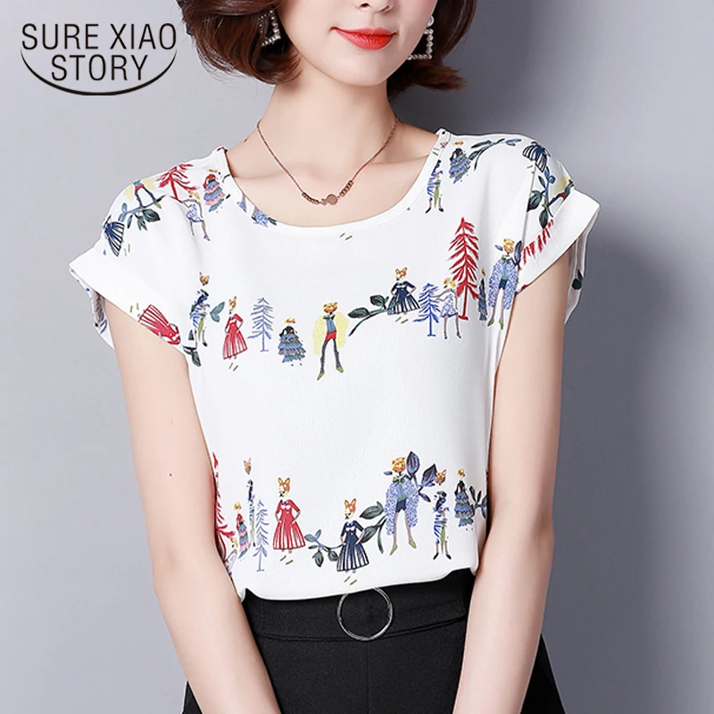 2018 new spring short sleeved blouses print women tops casual plus size o-neck plus size white simple women clothing D592 30
2018 new spring short sleeved blouses print women tops casual plus size o-neck plus size white simple women clothing D592 30