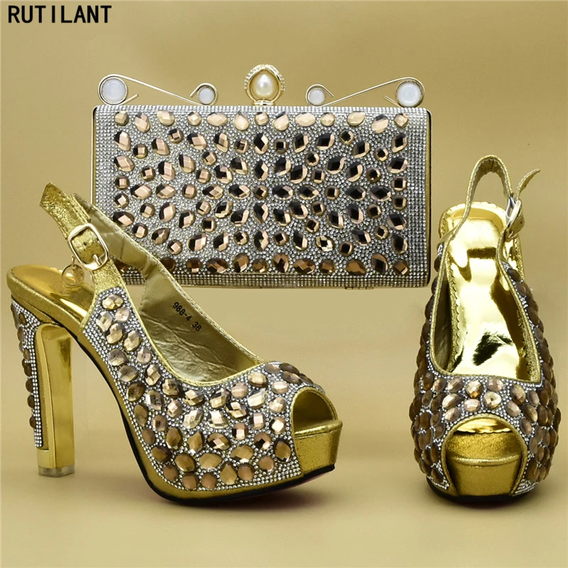 New Arrival Wedding Shoe and Bag Sets Italian Matching Shoes and Bag Set in Heel African Shoes and Bags Rhinestone Wedding Shoes
New Arrival Wedding Shoe and Bag Sets Italian Matching Shoes and Bag Set in Heel African Shoes and Bags Rhinestone Wedding Shoes