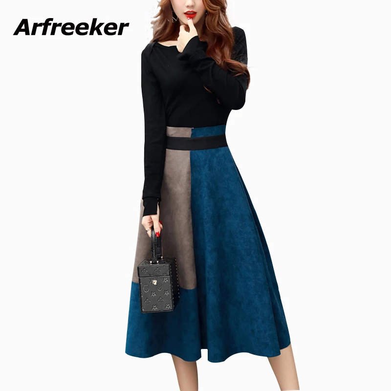 Arfreeker Autumn Winter Women Two Piece Suit Set Female Dress Full Sleeve O Neck Women Tops And Half Skirt 2018 New
Arfreeker Autumn Winter Women Two Piece Suit Set Female Dress Full Sleeve O Neck Women Tops And Half Skirt 2018 New