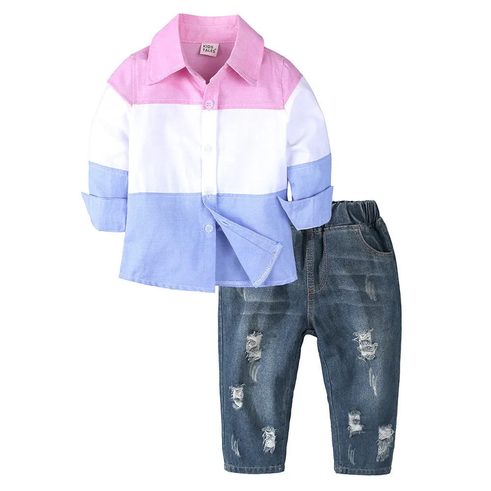 2019 Toddler Infant Baby Boys Gentleman Patchwork T Shirt Tops Denim Pants Set Outfits Fashion Design Boys Casual Clothes
2019 Toddler Infant Baby Boys Gentleman Patchwork T Shirt Tops Denim Pants Set Outfits Fashion Design Boys Casual Clothes