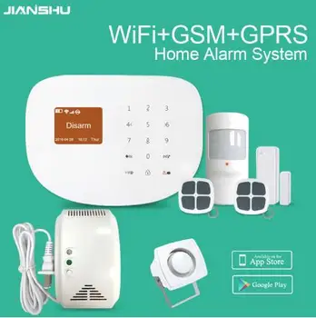 433MHZ APP Remote Control WIFI Alarm System Wireless GSM Security Alarm System with GAS Leakage Detector sensor mini siren
433MHZ APP Remote Control WIFI Alarm System Wireless GSM Security Alarm System with GAS Leakage Detector sensor mini siren