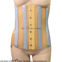 Transparent And Silver Sexy Latex Corsets With Stripes Lacing At Back Rubber Bustiers Top Clothing CY-0009
Transparent And Silver Sexy Latex Corsets With Stripes Lacing At Back Rubber Bustiers Top Clothing CY-0009