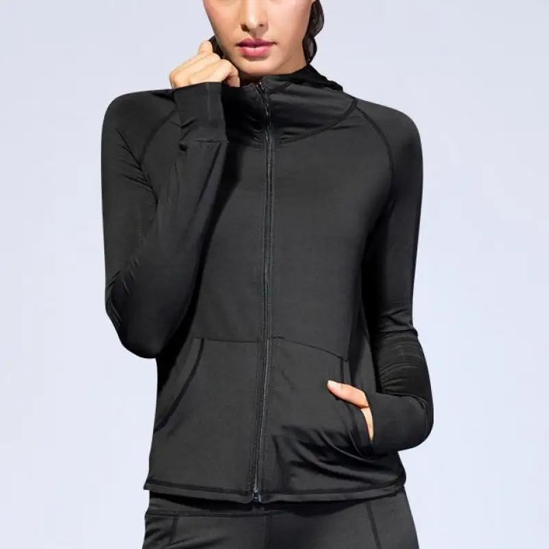 Autumn Winter Velvet Women Hooded Fitness Jacket Yoga Training Running Zip Quick Dry Jacket Elastic Workout Thumb Hole Jacket
Autumn Winter Velvet Women Hooded Fitness Jacket Yoga Training Running Zip Quick Dry Jacket Elastic Workout Thumb Hole Jacket