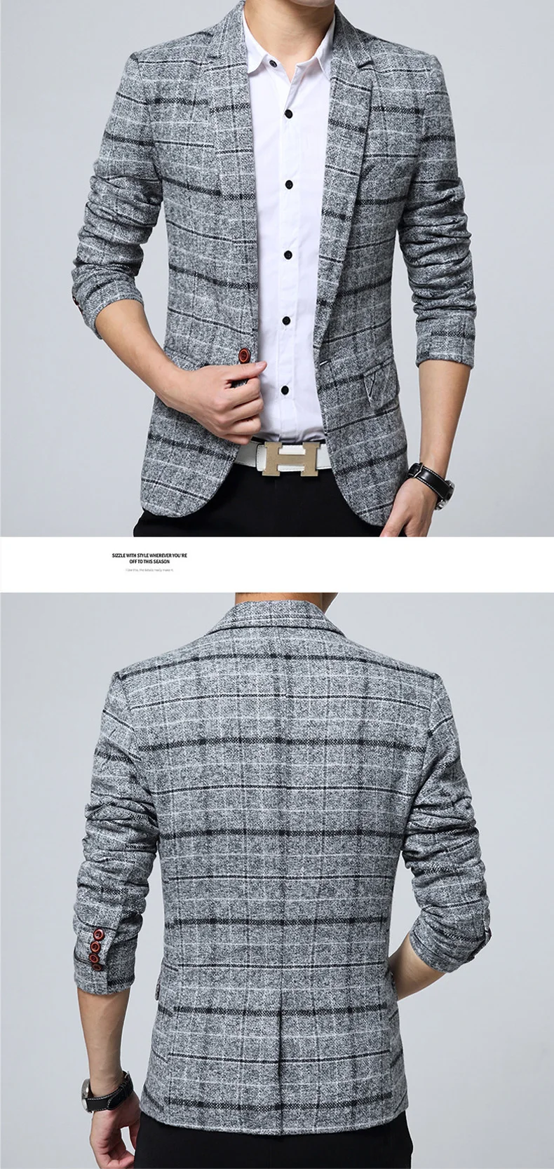 Mwxsd brand Quality Autumn Suit Blazer Men Fashion Slim Male Suits Casual Suit Jacket Masculine Blazer Size M-3XL 15