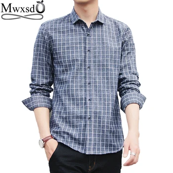 Mwxsd brand Men's Causal plaid Striped Shirt Long Sleeve men slim fit cotton shirt camisa masculina chemise homme 4xl
Mwxsd brand Men's Causal plaid Striped Shirt Long Sleeve men slim fit cotton shirt camisa masculina chemise homme 4xl