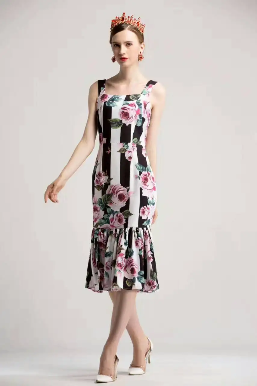 Customize Made Women European Fashion Plus Size 3XS-10XL Vertical Stripe & Roses Print Celebrity Runway Mermaid Fishtail Dress
Customize Made Women European Fashion Plus Size 3XS-10XL Vertical Stripe & Roses Print Celebrity Runway Mermaid Fishtail Dress