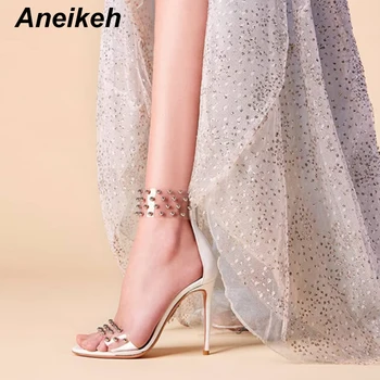 Aneikeh 2019 Summer New Ladies Sandals Fashion Sexy Transparent Rivets Pointed High Heels Open Toe Zipper Ankle-Wrap Sandals
Aneikeh 2019 Summer New Ladies Sandals Fashion Sexy Transparent Rivets Pointed High Heels Open Toe Zipper Ankle-Wrap Sandals