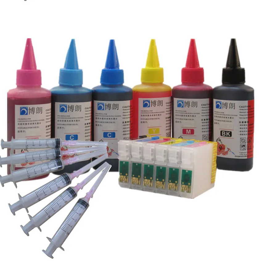 

T0801 - T0806 80 cartridge refill ink kit for EPSON Stylus Photo P50 T59 R265 R285 R360 RX560 RX585 RX610 RX650 RX685 Printer