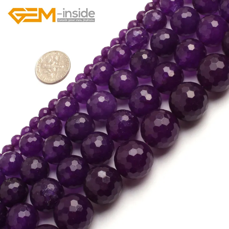 4-18mm Round Faceted Dark Purple Jades Gem stone Beads For Jewelry Making Beads Strand 15" DIY Wholesale Gem-inside
4-18mm Round Faceted Dark Purple Jades Gem stone Beads For Jewelry Making Beads Strand 15" DIY Wholesale Gem-inside