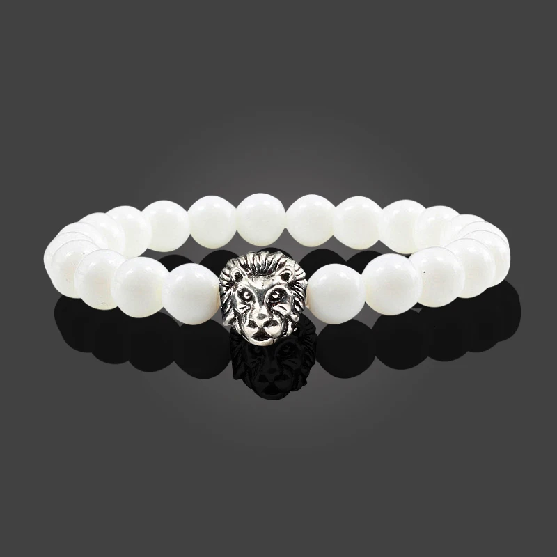 Classic Men Women Sliver Lion Head Black Weathering Bracelets Natural Stone Beaded Bangles Women Yoga Meditation Jewelry Gifts
Classic Men Women Sliver Lion Head Black Weathering Bracelets Natural Stone Beaded Bangles Women Yoga Meditation Jewelry Gifts