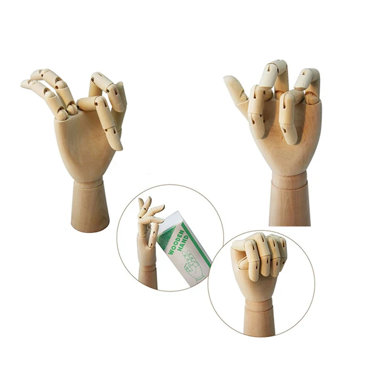 Left Right Hand Body Sketching Drawing Artist Model Jointed Articulated Wood Sculpture Fingers Movable Mannequin
Left Right Hand Body Sketching Drawing Artist Model Jointed Articulated Wood Sculpture Fingers Movable Mannequin