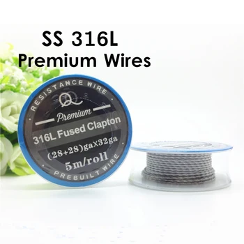 5M/Roll SS316L Fused Clapton Juggernaut Stainless Steel Heating Coil Wire for Electronic Cigarette RDA RTA Vape Tank Atomizer
5M/Roll SS316L Fused Clapton Juggernaut Stainless Steel Heating Coil Wire for Electronic Cigarette RDA RTA Vape Tank Atomizer