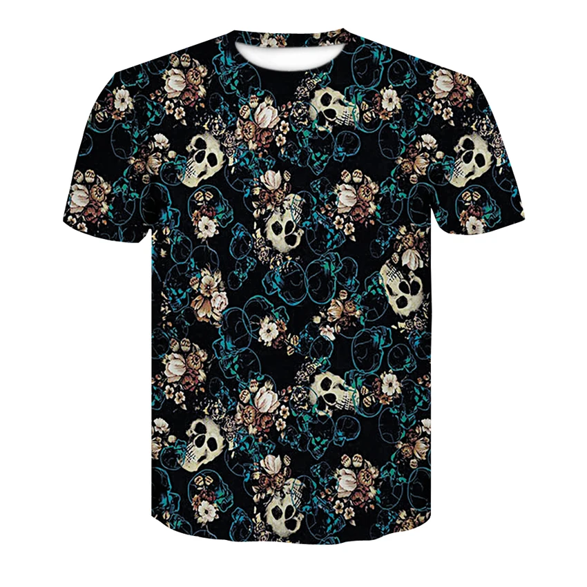 Men's T-shirt 3d Short-sleeved funny print many skull flowers Round neck T-shirt 2018 Summer quick-dry Men's casual Tops S-4XL
Men's T-shirt 3d Short-sleeved funny print many skull flowers Round neck T-shirt 2018 Summer quick-dry Men's casual Tops S-4XL