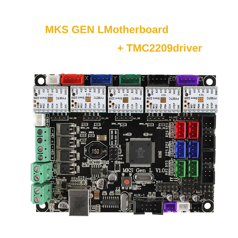 HOT 3D Printer Board MKS Gen L V1.0 Controller with 5Pcs TMC2209V2.0 for Ramps1.4/Mega2560 R3 BUS66
HOT 3D Printer Board MKS Gen L V1.0 Controller with 5Pcs TMC2209V2.0 for Ramps1.4/Mega2560 R3 BUS66