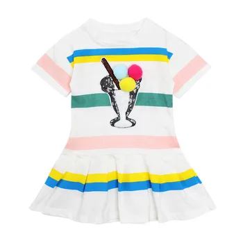 Toddler Dresses Girls Baby Stripe Robe Bling Bling Ice Cream Dress Princess Dresses Summer Elbise Sundress Fashion Dress A1
Toddler Dresses Girls Baby Stripe Robe Bling Bling Ice Cream Dress Princess Dresses Summer Elbise Sundress Fashion Dress A1