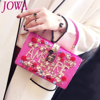 2019 New Design Women's Fashion Handbag Vintage Flower Diamond Evening Bags Pearl Letter Velour Mini Clutch Wedding Party Purses
2019 New Design Women's Fashion Handbag Vintage Flower Diamond Evening Bags Pearl Letter Velour Mini Clutch Wedding Party Purses