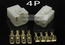 6.3MM 4 WAY PIN ELECTRICAL MULTI PLUG CONNECTOR TERMINAL BLOCK 10 Kits(China)
