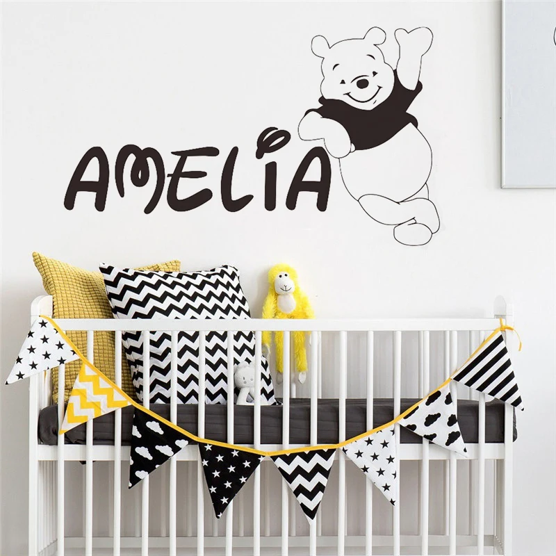 Personalized Name Kids Room Decoration Winnie the Pooh Vinyl Wall Stickers Mural Baby Nursery Cartoon Bear Home Decor B055
Personalized Name Kids Room Decoration Winnie the Pooh Vinyl Wall Stickers Mural Baby Nursery Cartoon Bear Home Decor B055