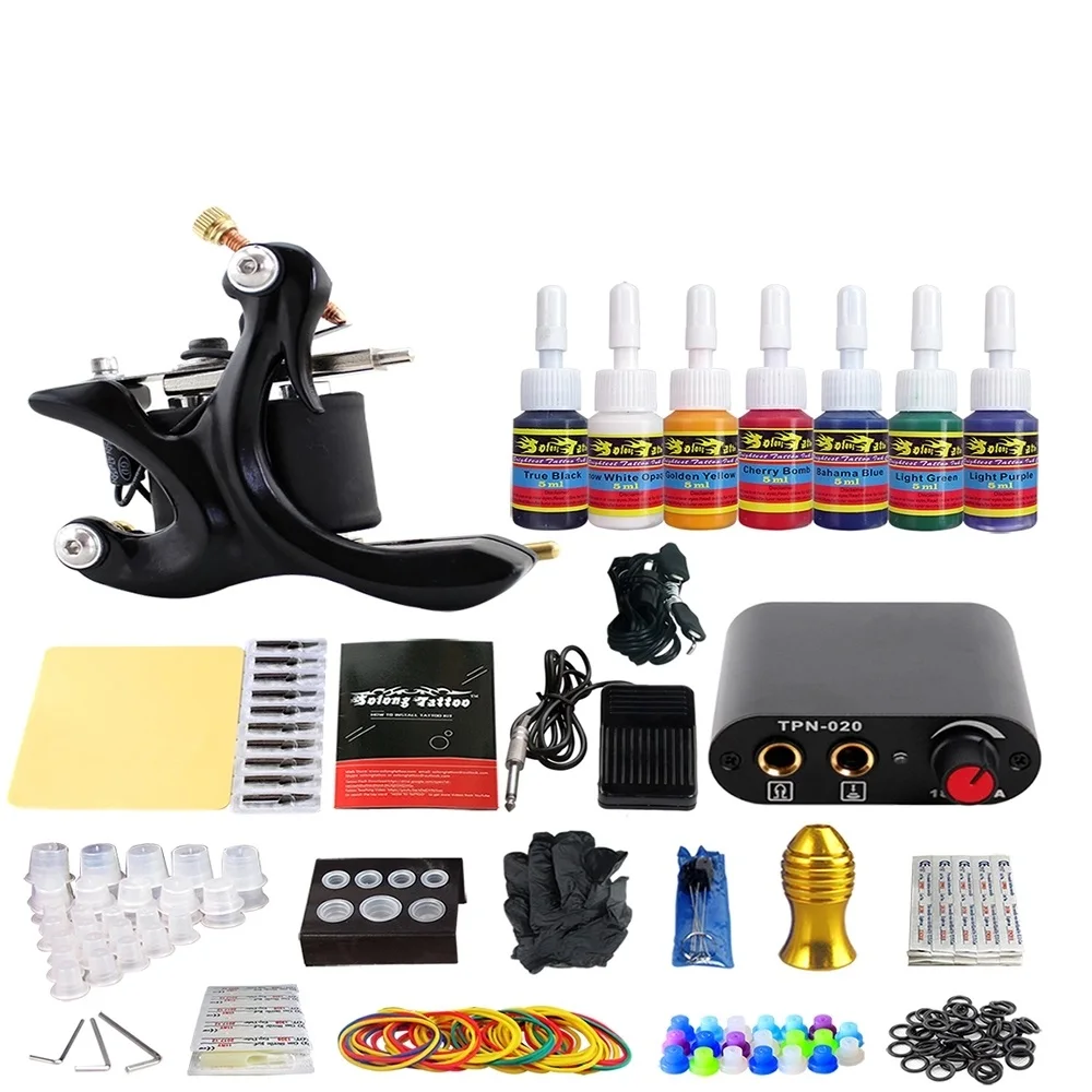 Tattoo Kit Pro Mini Tattoo Power Supply Foot Pedal Switch Cheap Grip Needles Ink Set Tip Supplies for Beginner Permanent Tattoo
Tattoo Kit Pro Mini Tattoo Power Supply Foot Pedal Switch Cheap Grip Needles Ink Set Tip Supplies for Beginner Permanent Tattoo
