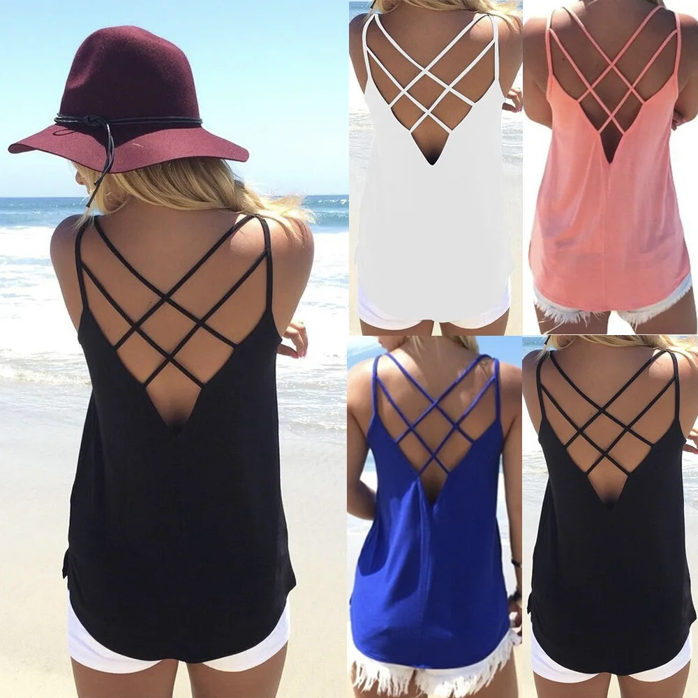 New Arrivals Fashion Tanks T-shirt Women 2018 Behind Hollow Out Sexy Camis Tank Tops Sleeveless Solid Color Women Summer Tops
New Arrivals Fashion Tanks T-shirt Women 2018 Behind Hollow Out Sexy Camis Tank Tops Sleeveless Solid Color Women Summer Tops
