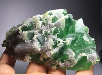 382g Nature Cubic GREEN&PURPLE FLUORITE CRYSTAL CLUSTER Mineral Specimen healing crystals
382g Nature Cubic GREEN&PURPLE FLUORITE CRYSTAL CLUSTER Mineral Specimen healing crystals