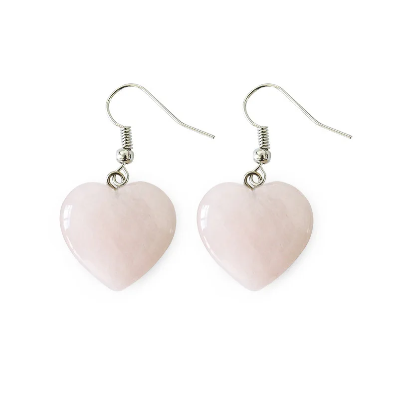 Heart Drop Earrings Silver Color Pink Natural Stone Dangle Earring Triangle Eardrop Statement Charm Women Ear Jewelry Accessorie
Heart Drop Earrings Silver Color Pink Natural Stone Dangle Earring Triangle Eardrop Statement Charm Women Ear Jewelry Accessorie