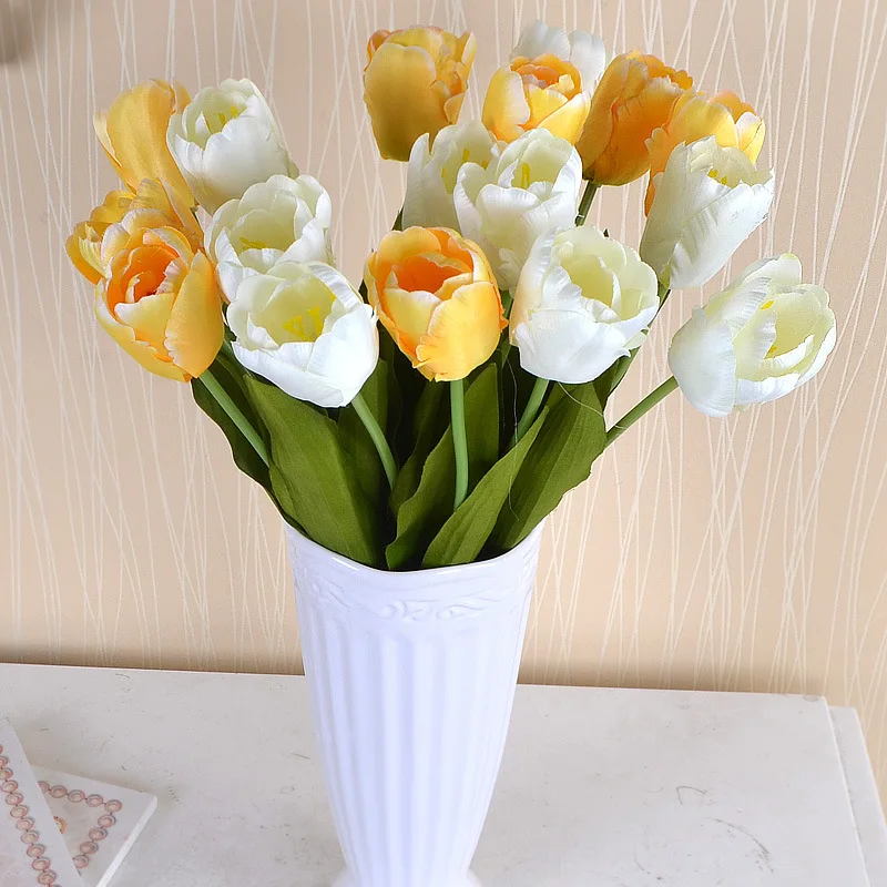 20pcs/lot Artificial White Tulips Fake Silk Flower for Bride Holding Flowers for Wedding Home Decoration
20pcs/lot Artificial White Tulips Fake Silk Flower for Bride Holding Flowers for Wedding Home Decoration