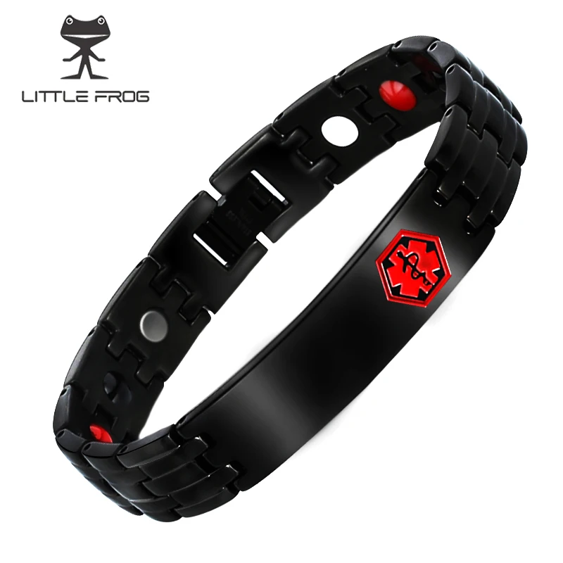 LITTLE FROG 2018 Trendy Men's Black Magnetic Bracelet For 4 in 1 Elements Stainless Steel Germanium Charm Bracelet Men Jewelry
LITTLE FROG 2018 Trendy Men's Black Magnetic Bracelet For 4 in 1 Elements Stainless Steel Germanium Charm Bracelet Men Jewelry